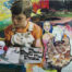 collage and painting art print