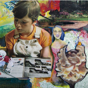 collage and painting art print